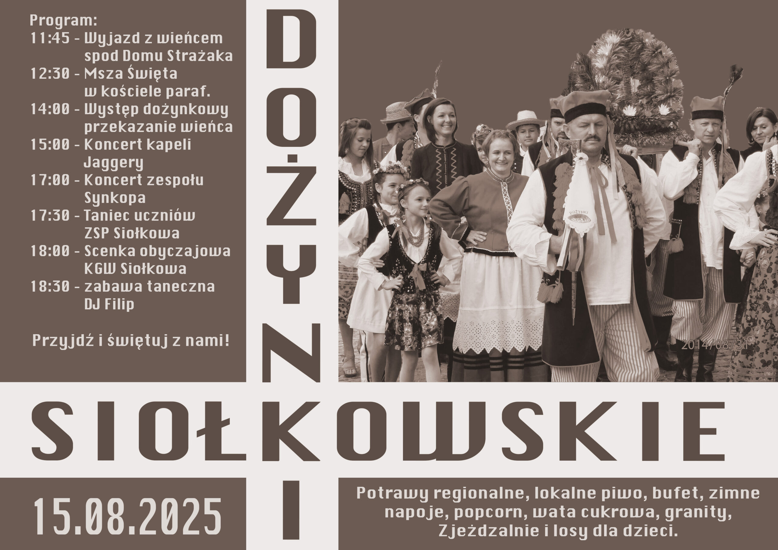 Zaproszenie na Dożynki Siołkowskie 2025
